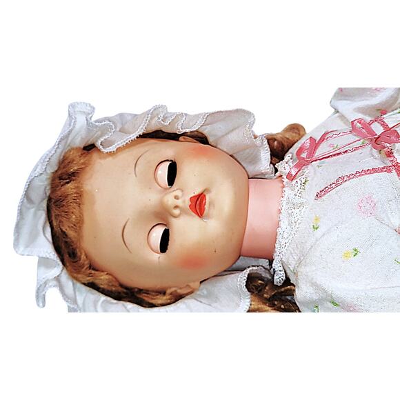 19" Vintage Straight Leg Blonde Blue Eyes Doll By Eegee - Picture 11 of 14